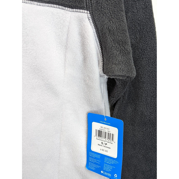 Columbia Mens Steens Mountain 1/4-Zip Fleece Pullover Jacket Gray S - Picture 5 of 5